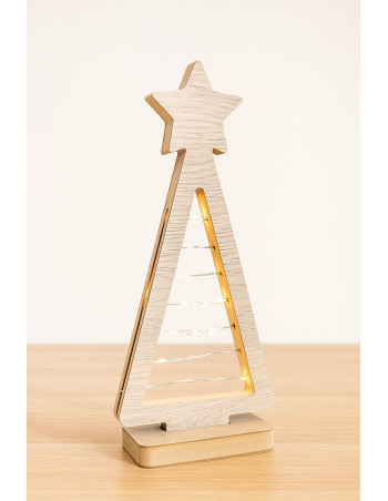 Arbolito Madera Con Luces - Deco Por Mayor 2