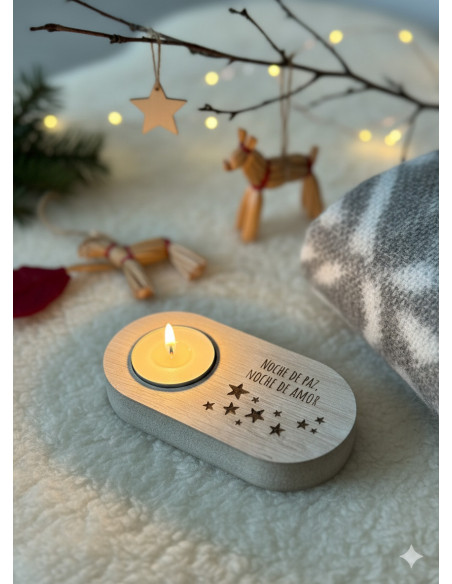 Porta Velas Noche De Paz - Deco Por Mayor