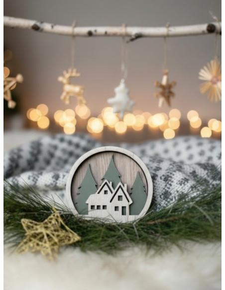 Adorno Casas Navidad - Deco Por Mayor