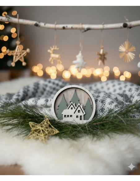 Adorno Casas Navidad - Deco Por Mayor