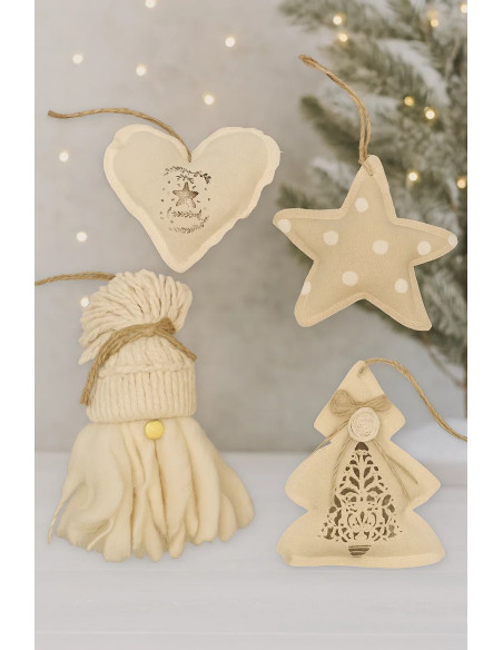 Set x4 Adornos de Tela Navidad - Deco Por Mayor