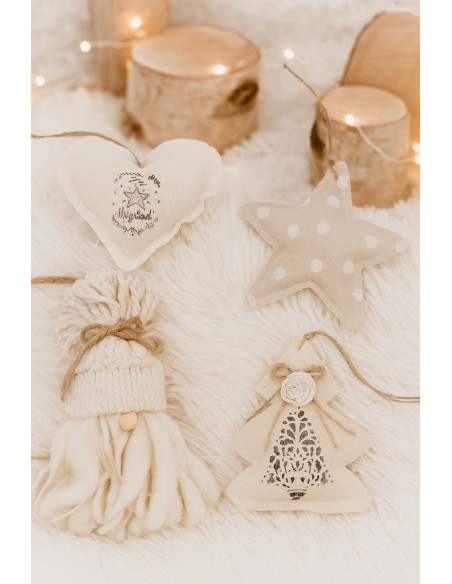 Set x4 Adornos de Tela Navidad - Deco Por Mayor