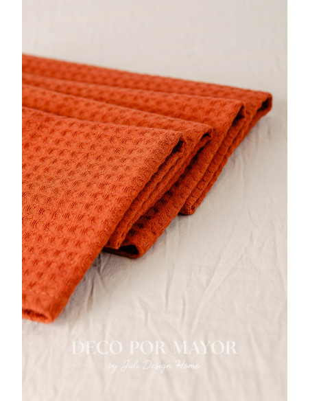 Repasador Nido de Abeja (Color Ladrillo) - Deco Por Mayor