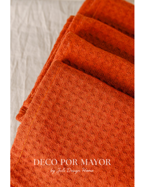 Repasador Nido de Abeja (Color Ladrillo) - Deco Por Mayor