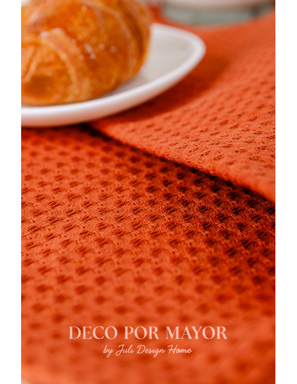 Repasador Nido de Abeja (Color Ladrillo) - Deco Por Mayor