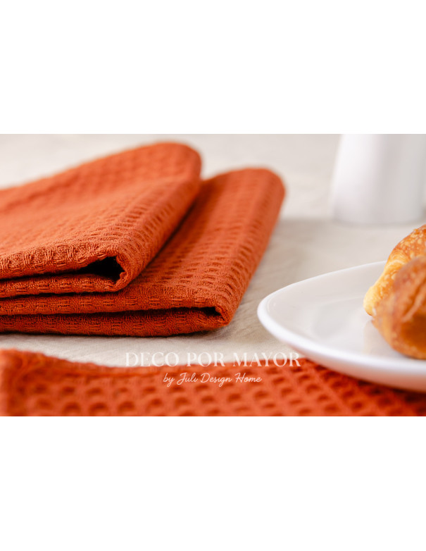 Repasador Nido de Abeja (Color Ladrillo) - Deco Por Mayor