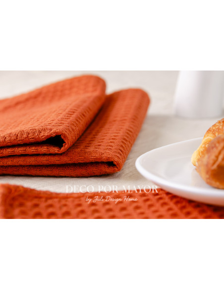 Repasador Nido de Abeja (Color Ladrillo) - Deco Por Mayor