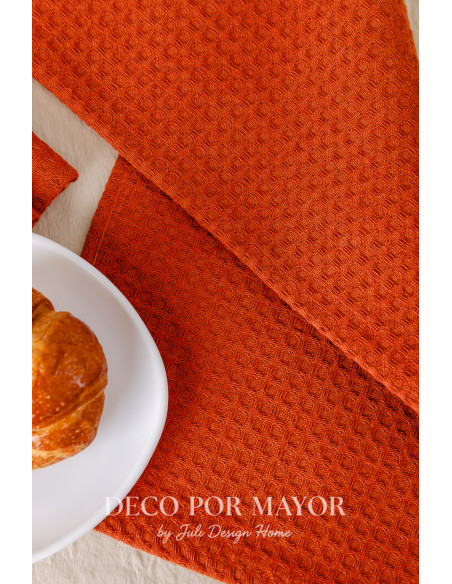 Repasador Nido de Abeja (Color Ladrillo) - Deco Por Mayor