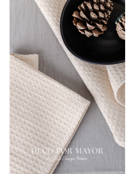 Repasador Nido De Abeja (Natural)- Deco Por Mayor