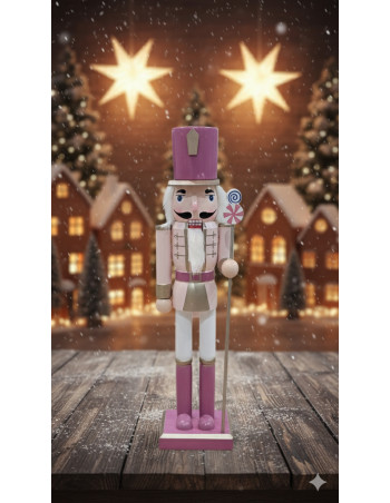 Cascanueces Mediano 38cm (Rosa) - Deco Por Mayor