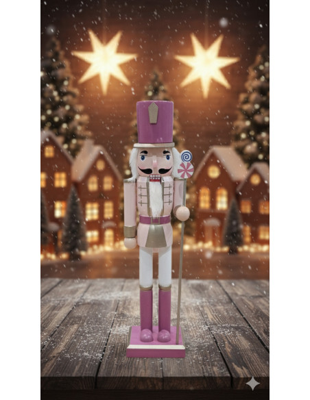 Cascanueces Mediano 38cm (Rosa) - Deco Por Mayor