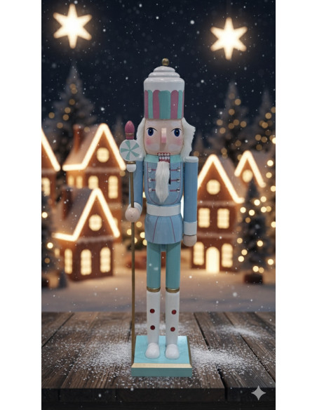 Cascanueces Mediano 38cm (Celeste) - Deco Por Mayor