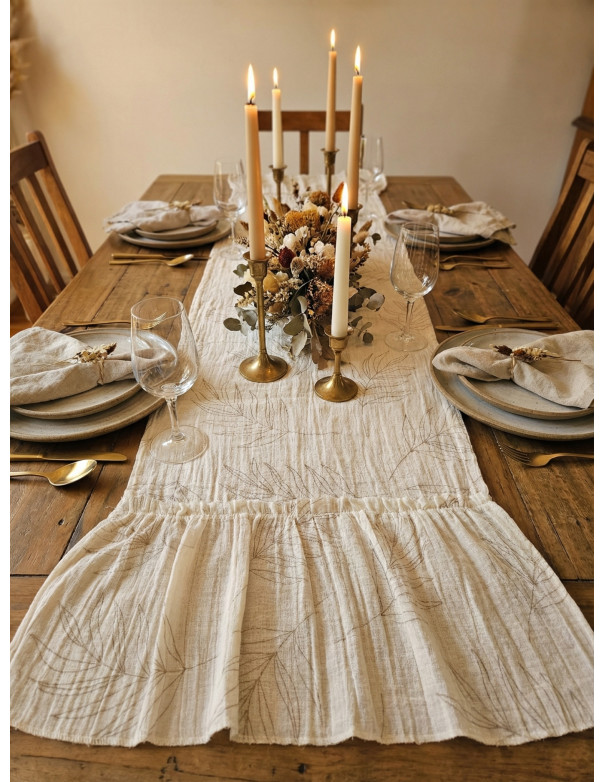 Camino de Mesa Con Volados Federica - Deco Por Mayor