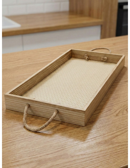 Bandeja Con Manija (Madera) - Deco Por Mayor