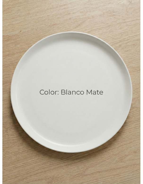 Plato Playo 28cm (Blanco Mate) - Deco Por Mayor