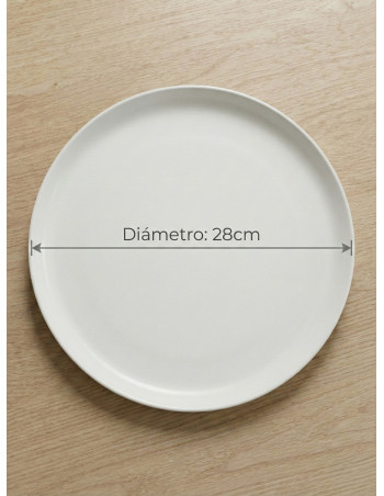 Plato Playo 28cm (Blanco Mate) - Deco Por Mayor