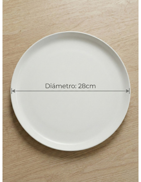 Plato Playo 28cm (Blanco Mate) - Deco Por Mayor