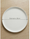 Plato Playo 28cm (Blanco Mate) - Deco Por Mayor
