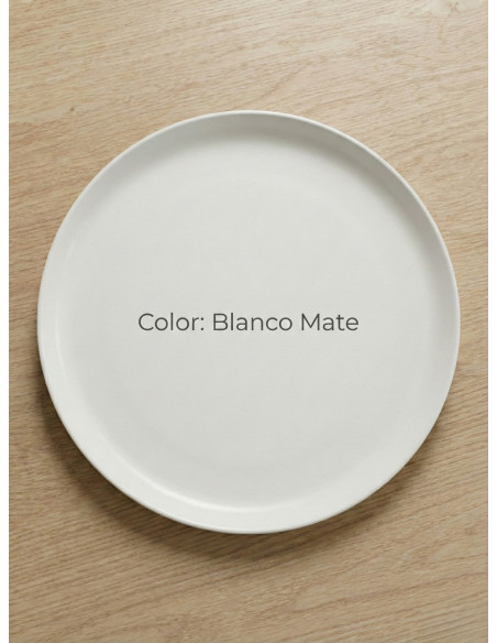 Plato Playo 25cm (Blanco Mate) - Deco Por Mayor