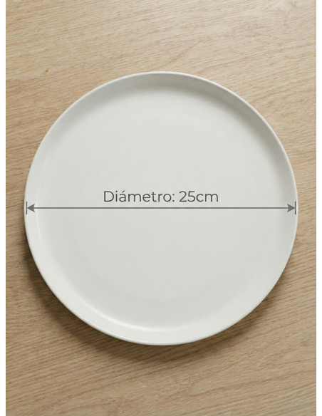 Plato Playo 25cm (Blanco Mate) - Deco Por Mayor