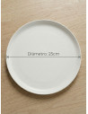 Plato Playo 25cm (Blanco Mate) - Deco Por Mayor