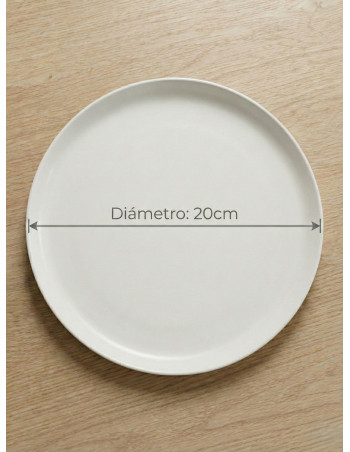 Plato Playo Postre 20cm (Blanco Mate) - Deco Por Mayor
