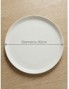 Plato Playo Postre 20cm (Blanco Mate) - Deco Por Mayor