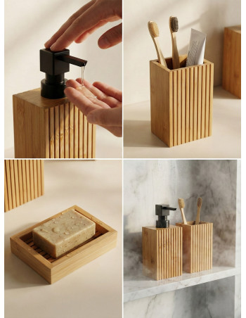 Set de Baño x3 Madera  - Deco Por Mayor 2