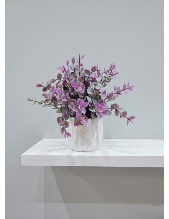 Planta Artificial Violeta Cerámica P1177 - Deco Por Mayor