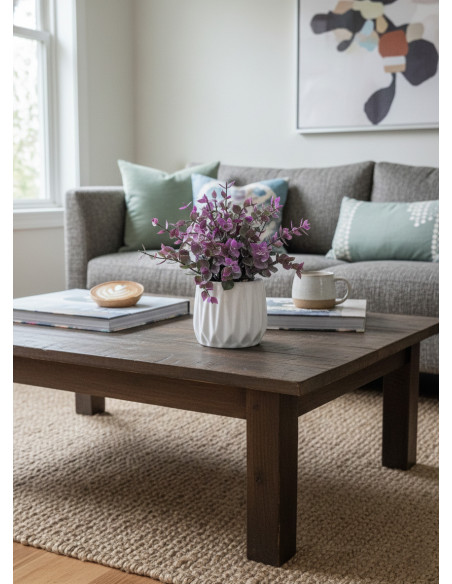 Planta Artificial Violeta Cerámica P1177 - Deco Por Mayor