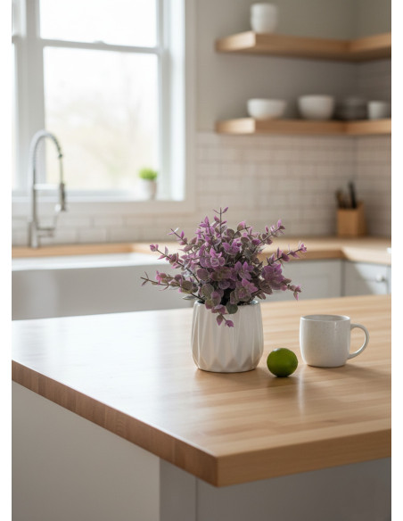 Planta Artificial Violeta Cerámica P1177 - Deco Por Mayor