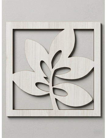 Cuadro Hoja III - Teka 40cm 6mm - Deco Por Mayor