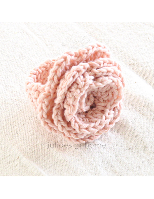 rosa crochet servilleta