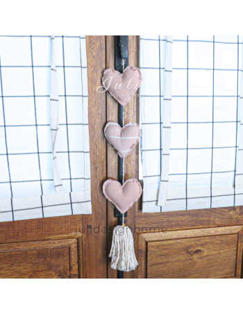 Colgante Corazones Rosa - Deco Por Mayor 2