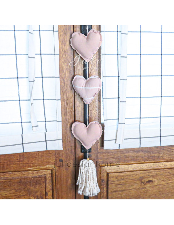 Colgante Corazones Rosa - Deco Por Mayor