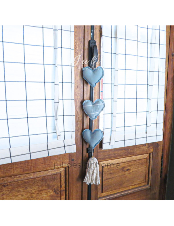 Colgante Corazones Celeste - Deco Por Mayor