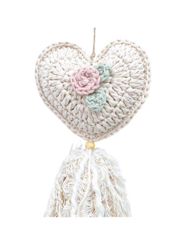 Colgante Tejido Corazón - Deco Por Mayor
