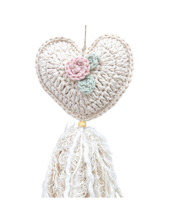 Colgante Tejido Corazón - Deco Por Mayor