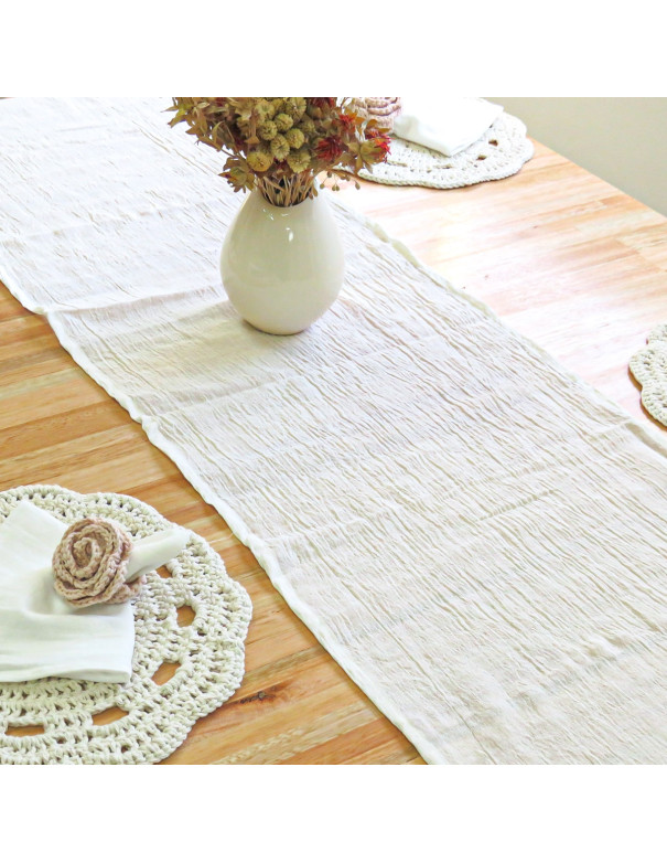 camino de mesa crudo