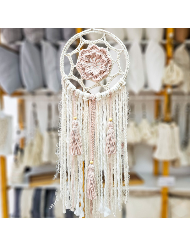 Atrapasueños Gema Rosa 15cm - Deco Por Mayor