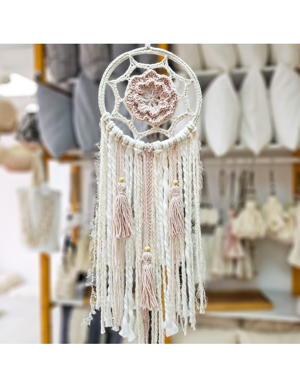 Atrapasueños Gema Rosa 15cm - Deco Por Mayor